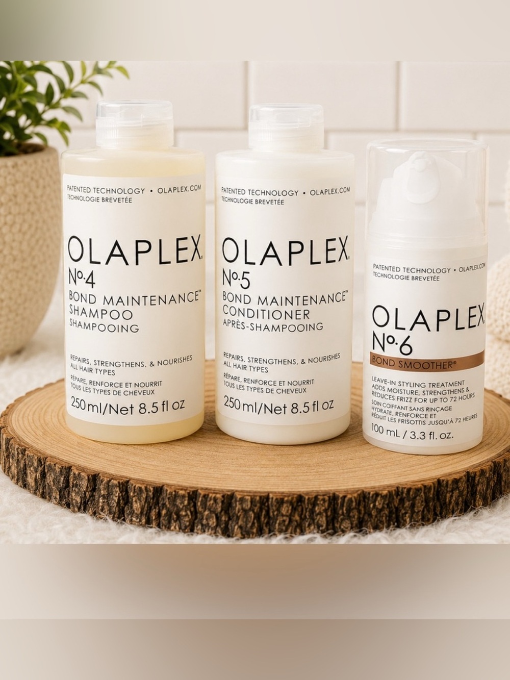 OLAPLEX No. 4, No. 5 & No. 6 3-Piece Bundle! Bond Shampoo Smoother Conditioner
